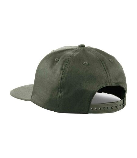 Unisex 5 panel retro rapper cap olive green Beechfield