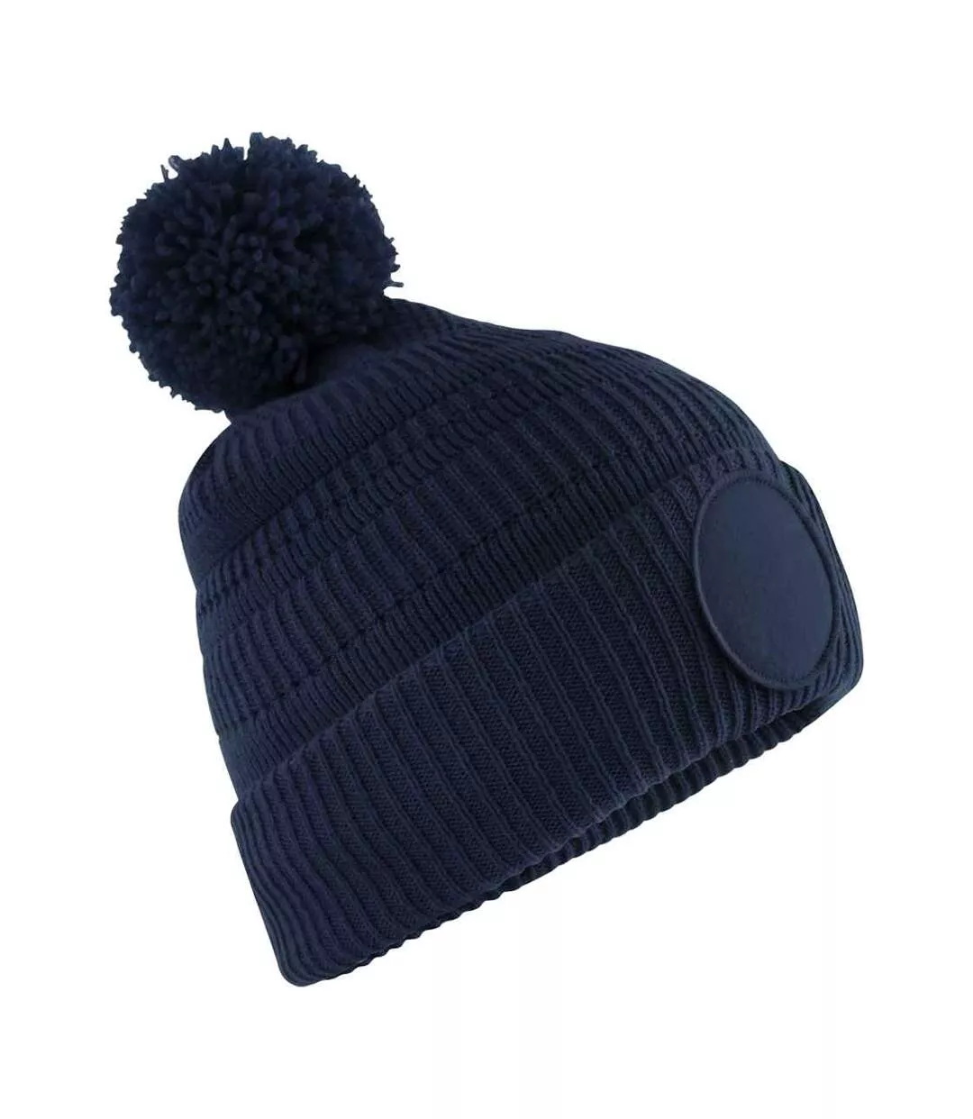 Bonnet Motif/style Écusson Homme Bleu Marine Français Beechfield-1