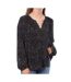 Chemise noire à motifs femme teddy smith phyl - s-1