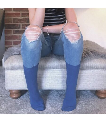 12 Pairs Ladies Plain Coloured Cotton Rich Dress Socks