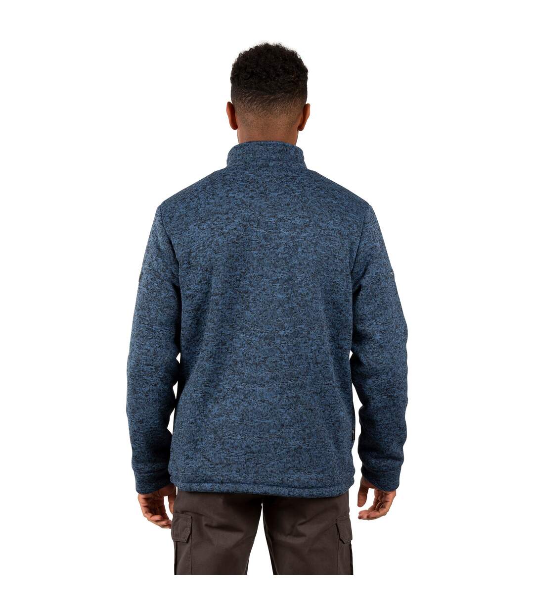 Mens Ampney Marl Fleece Jacket Smokey Blue Trespass-3