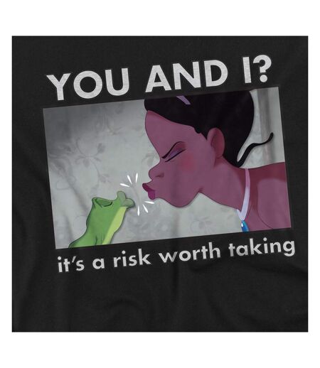 T-shirt a risk worth taking adulte noir The Princess and the Frog