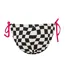 Womens/ladies Checkerboard Side Tie Bikini Bottoms Black White SoulCal-2