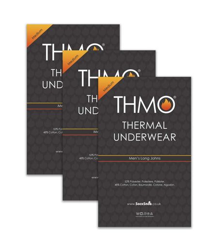 3 Pack Mens Thermal Long Johns | Winter Base Layer Underwear Bottoms