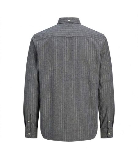 Chemise Manches Longues Motif/style Fines Rayures Homme Bleu Marine Foncé Jack And Jones