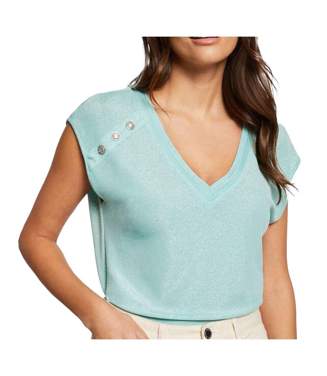 T-Shirt turquoise femme morgan dili-1