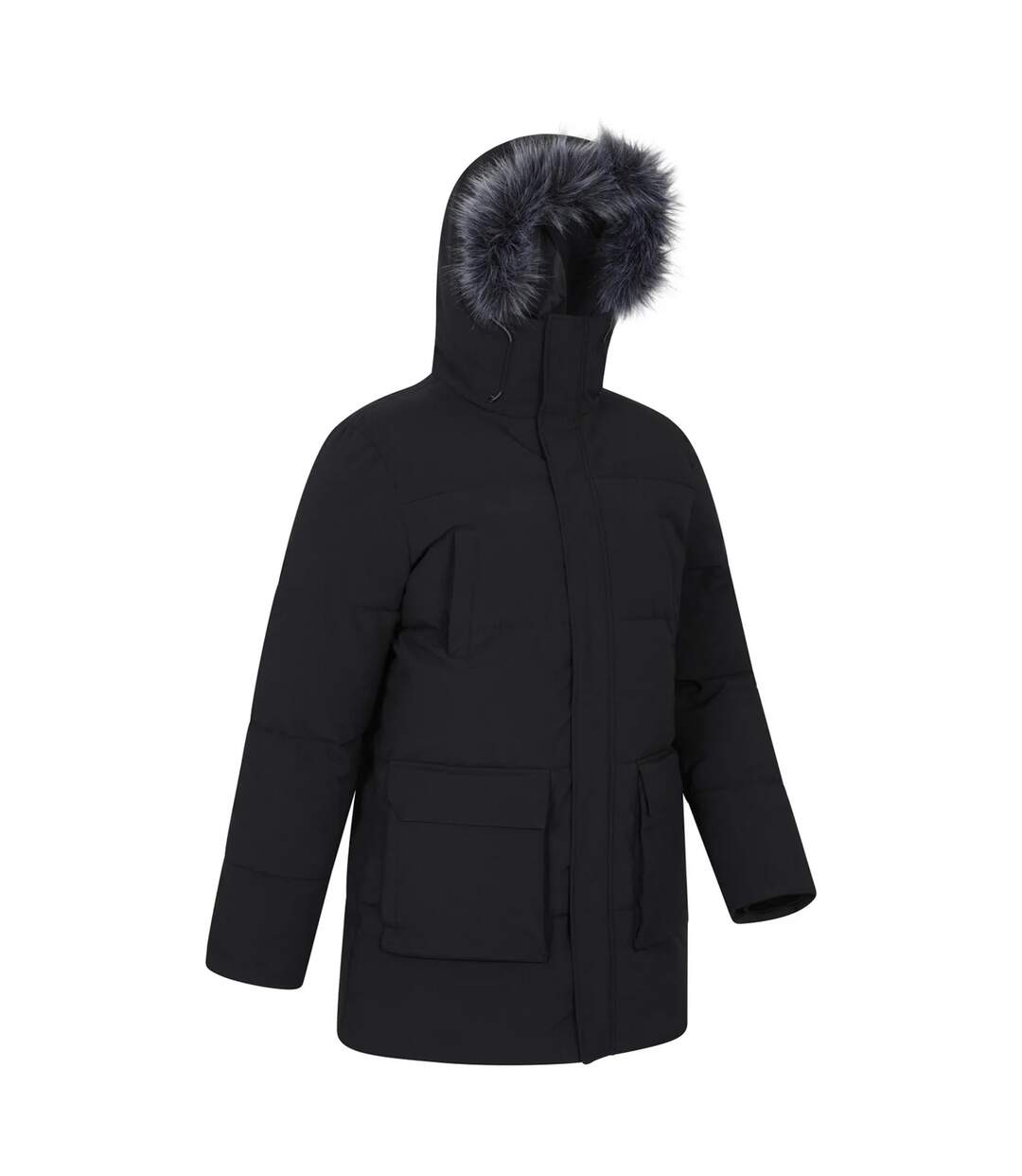 Mens Fern Water Resistant Padded Parka Black Mountain Warehouse-4