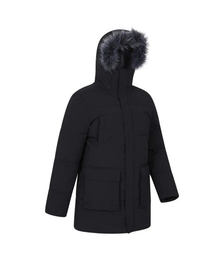 Mens Fern Water Resistant Padded Parka Black Mountain Warehouse