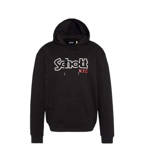 Sweat à capuche noir homme schott sidney - l