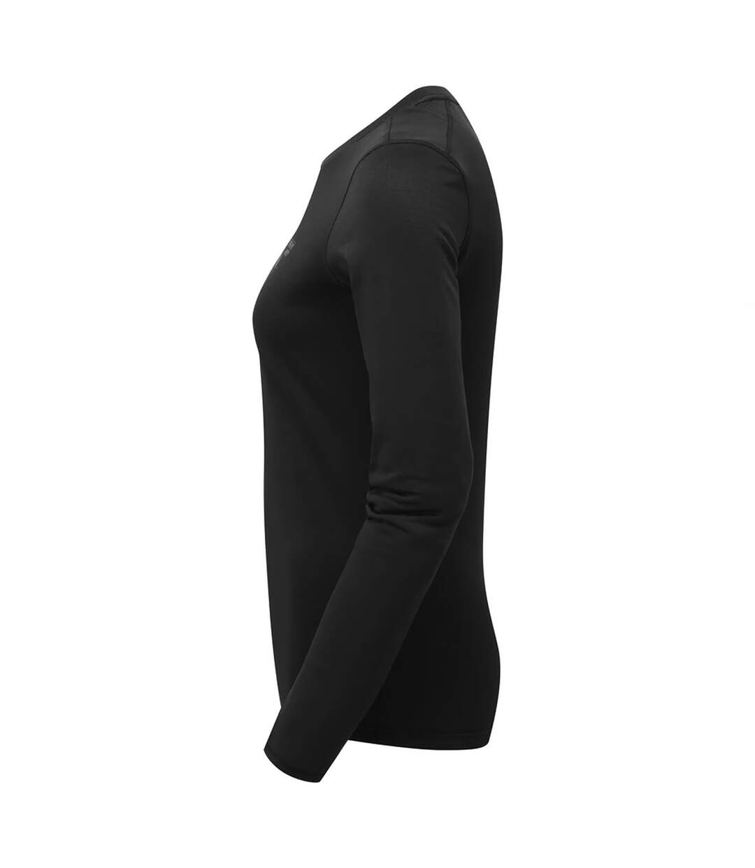 Ladies Fleece Crew Neck Top with Thumb Loops for Winter Hiking-3
