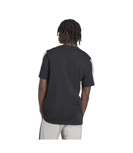 T-shirt Motif/style 3 Rayures Homme Noir Blanc Adidas