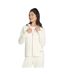 Womens/ladies skechluxe elevate hooded jacket off white Skechers-1