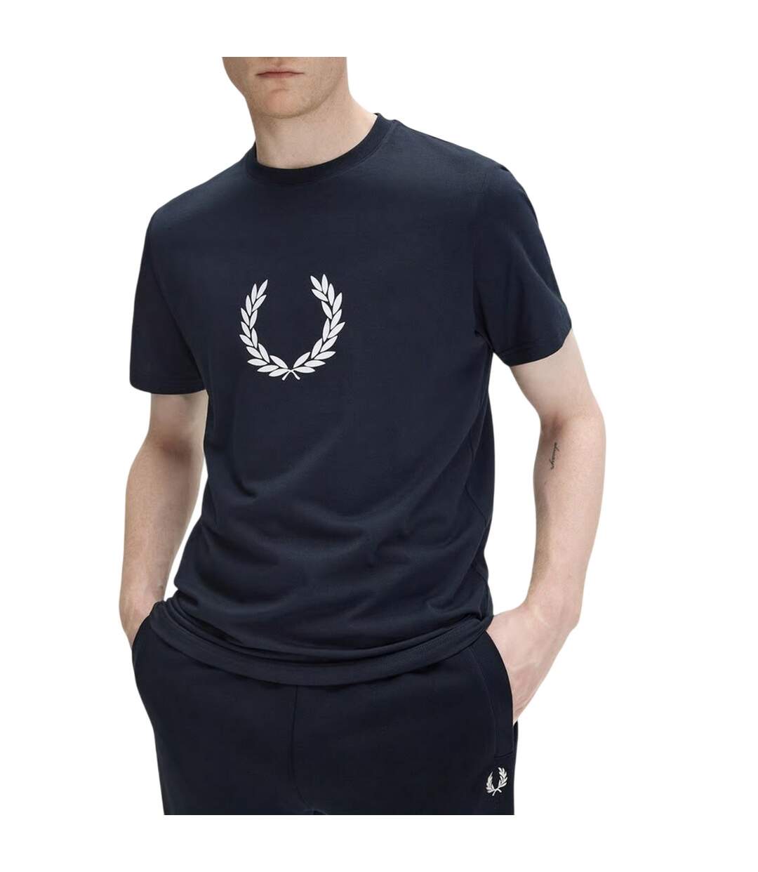 Unisex Adult M8536 608 T-shirt Navy Blue Fred Perry-1