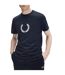 Unisex Adult M8536 608 T-shirt Navy Blue Fred Perry-1