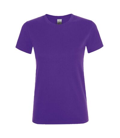 SOLS Womens/Ladies Regent Short Sleeve T-Shirt (Dark Purple)