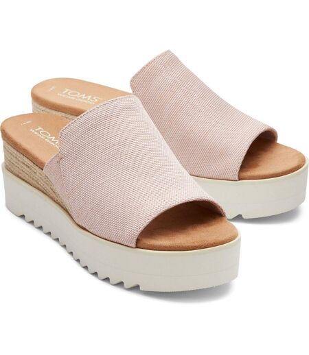 Womens/ladies diana mules ballet pink Toms