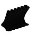 6 Pairs Mens Plain Coloured Cotton Rich Ribbed Dress Socks-1