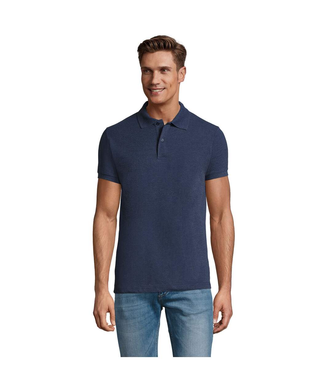 Polo Perfect Homme Bleu Denim Chiné SOLS-2