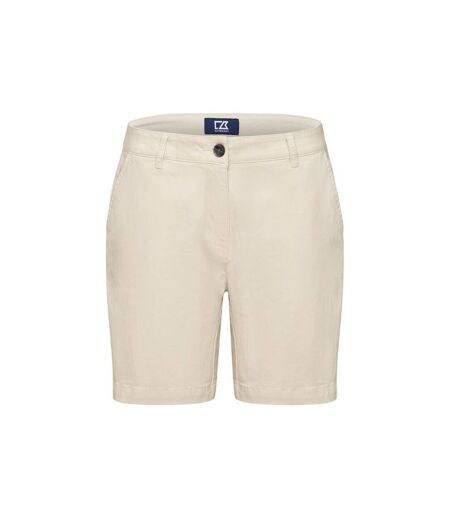 Womens/ladies Edgemont Shorts Beige Cutter & Buck