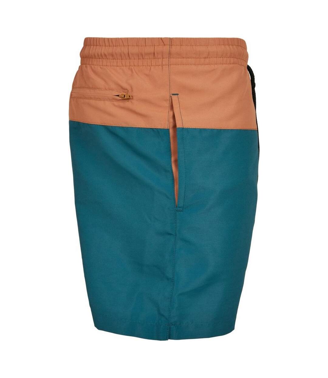 Short De Bain Motif/style Bloc Homme Bleu Sarcelle Caramel Urban Classics-3