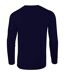 Pack Of 5   Mens Soft Style Long Sleeve T-shirt Navy Gildan-3