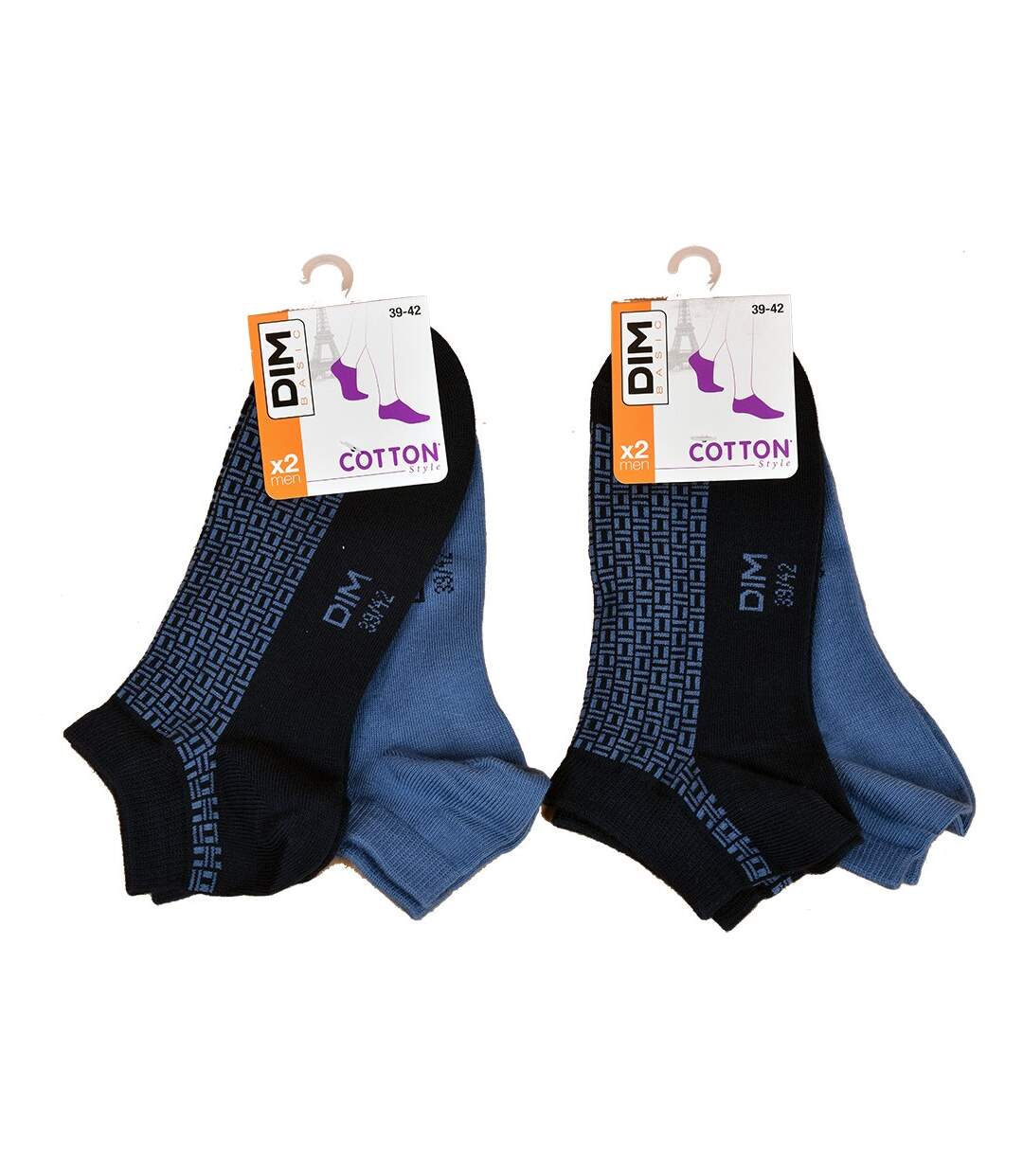 Chaussettes homme DIM en Coton Confort et Elegance -Assortiment modèles photos selon arrivages- Pack de 4 paires D06H5-2