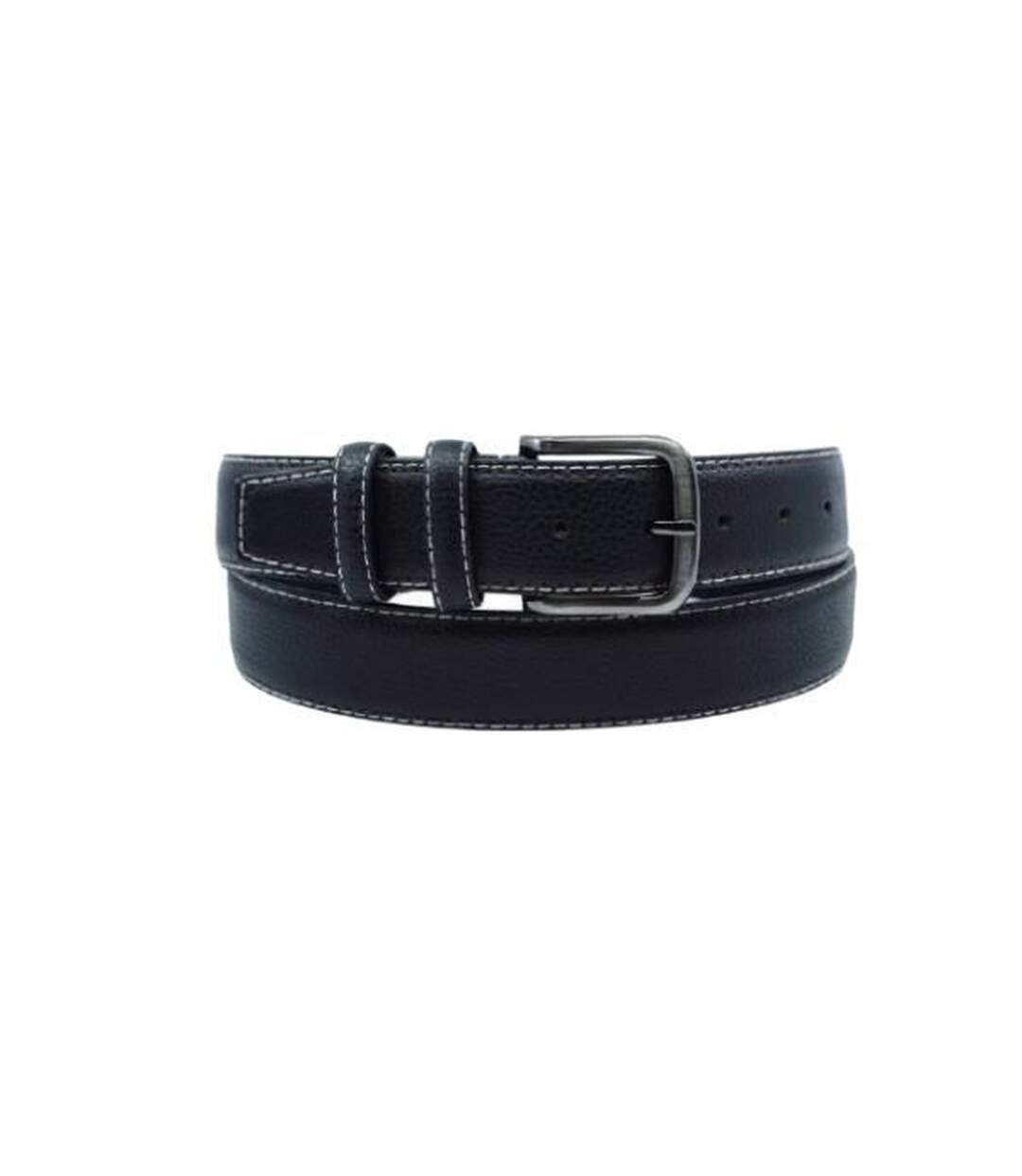 Ceinture homme en croute de cuir vachette de couleur noir