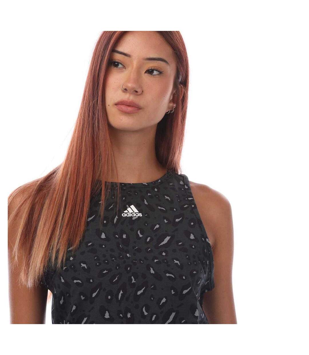 Débardeur Motif/style Imprimé Animal Femme Gris Noir Adidas-3