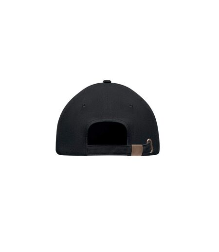 Tekapo Heavy Brushed Cotton Baseball Cap Black Red MidOcean