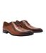 Mens Full Grain Leather Low Heel Formal Shoes Brown Giorgio-1