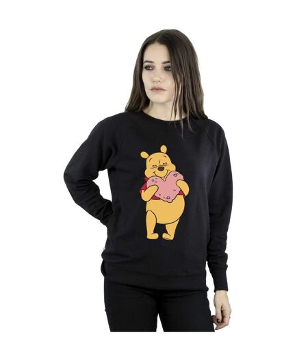Disney Sweatshirt Winnie The Pooh Heart Eyes Femme/Ladies (Noir) - UTBI42975