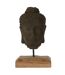 Statuette Déco en Ciment Tête 44cm Noir-1