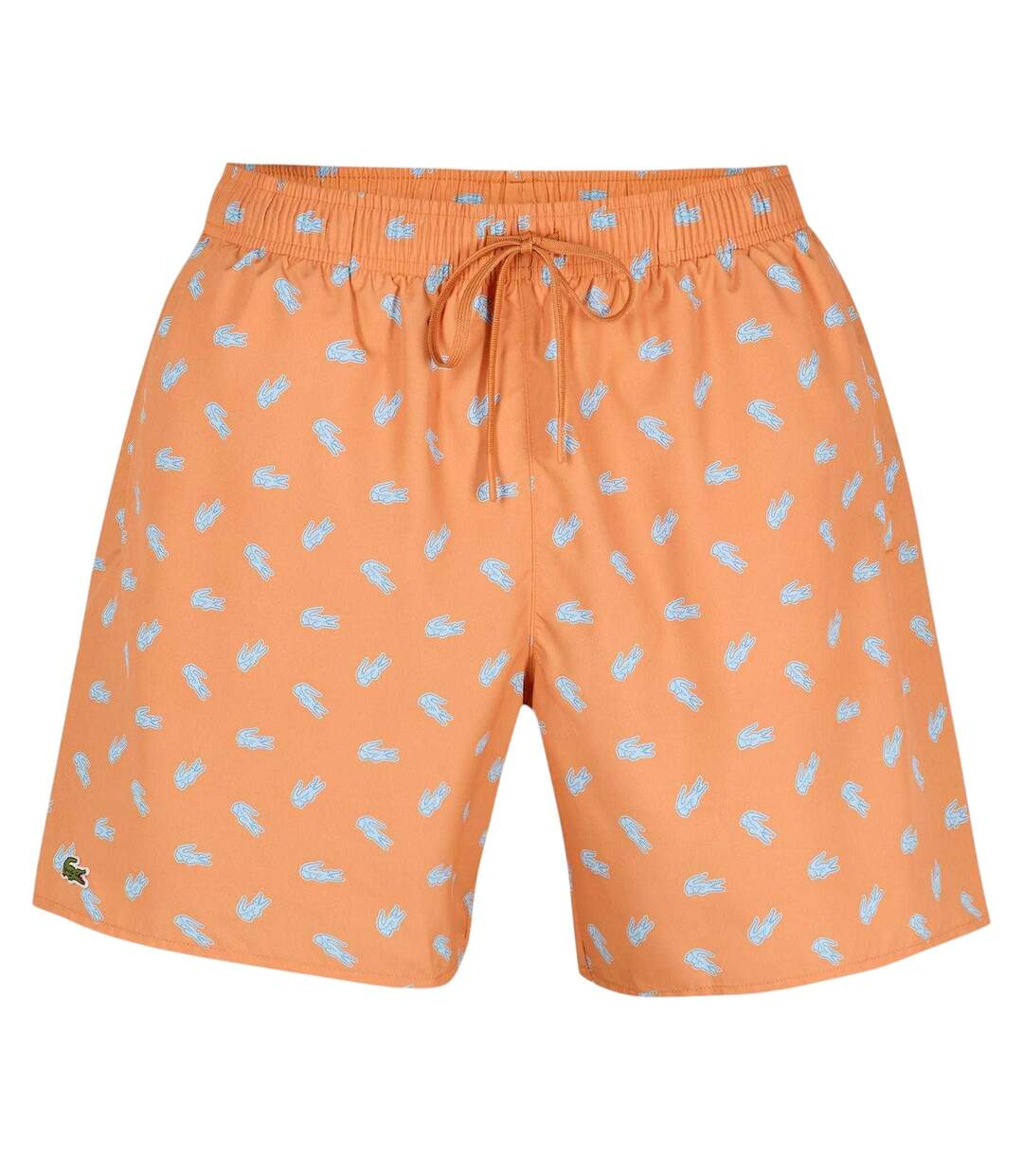 Mens Crocodile Print Swim Shorts Pink Lacoste-1