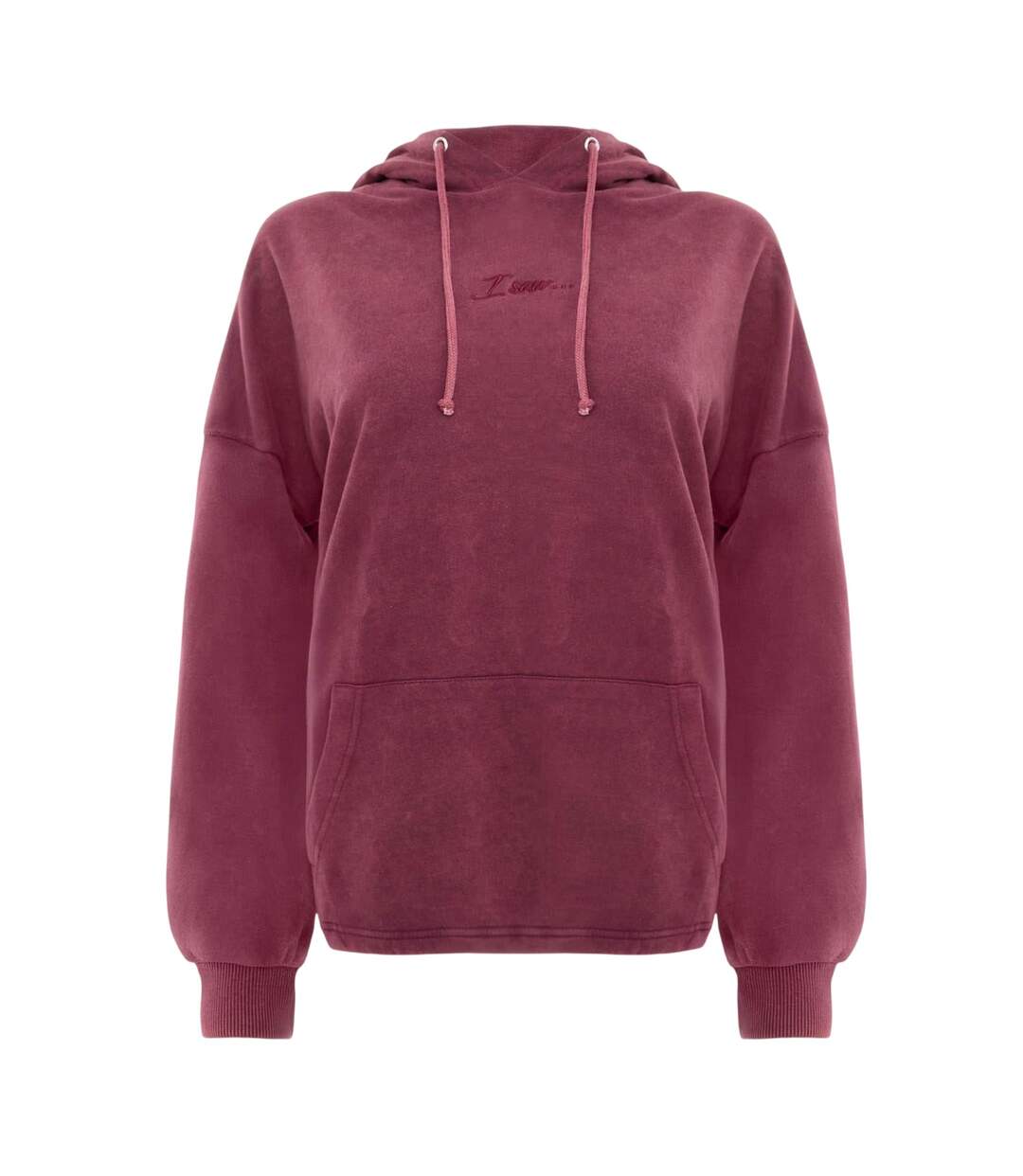 Sweat À Capuche Motif/style Logo Brodé Femme Bordeaux I Saw It First-1