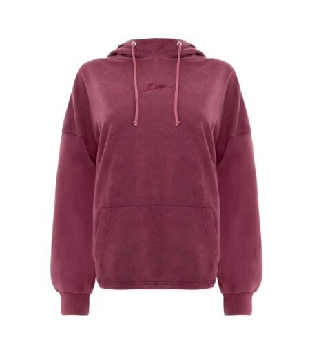 Sweat À Capuche Motif/style Logo Brodé Femme Bordeaux I Saw It First