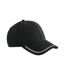 Casquette De Baseball Match Day Noir Blanc Beechfield-2