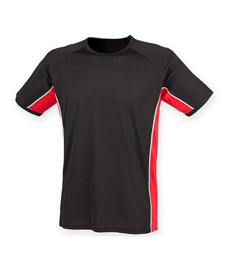 T-shirt Performance Adulte Noir Rouge Blanc Finden & Hales