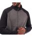 Mens Contrast Sleeves Fleece Jacket Grey Trespass-1