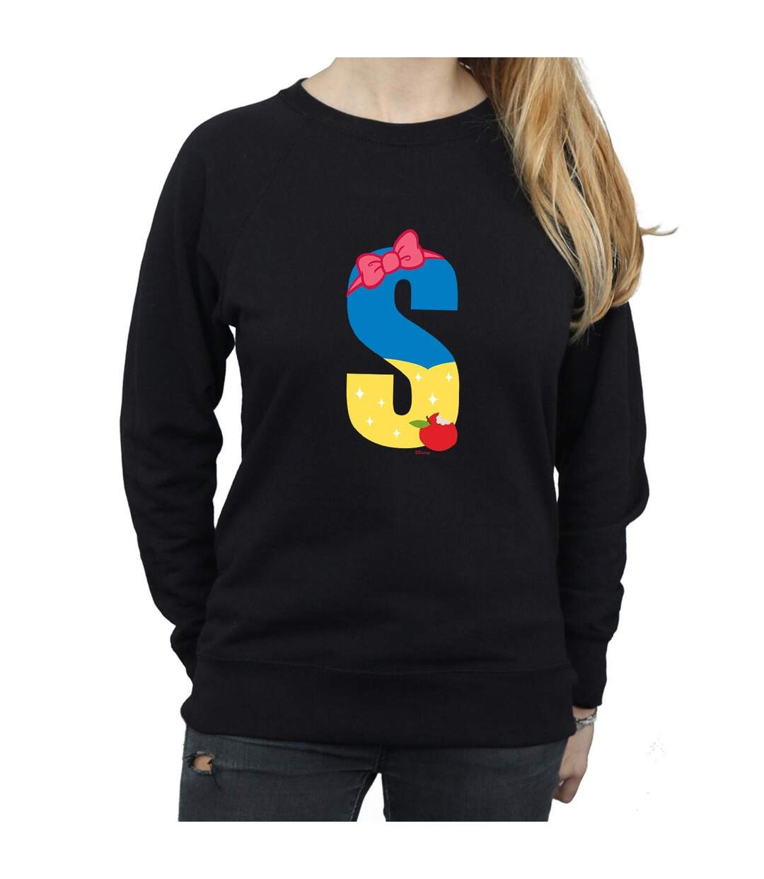 Disney Sweat-shirt Womens/Ladies Alphabet S Is For Snow White (Alphabet S pour Blanche-Neige) (Noir) - UTBI32805-3