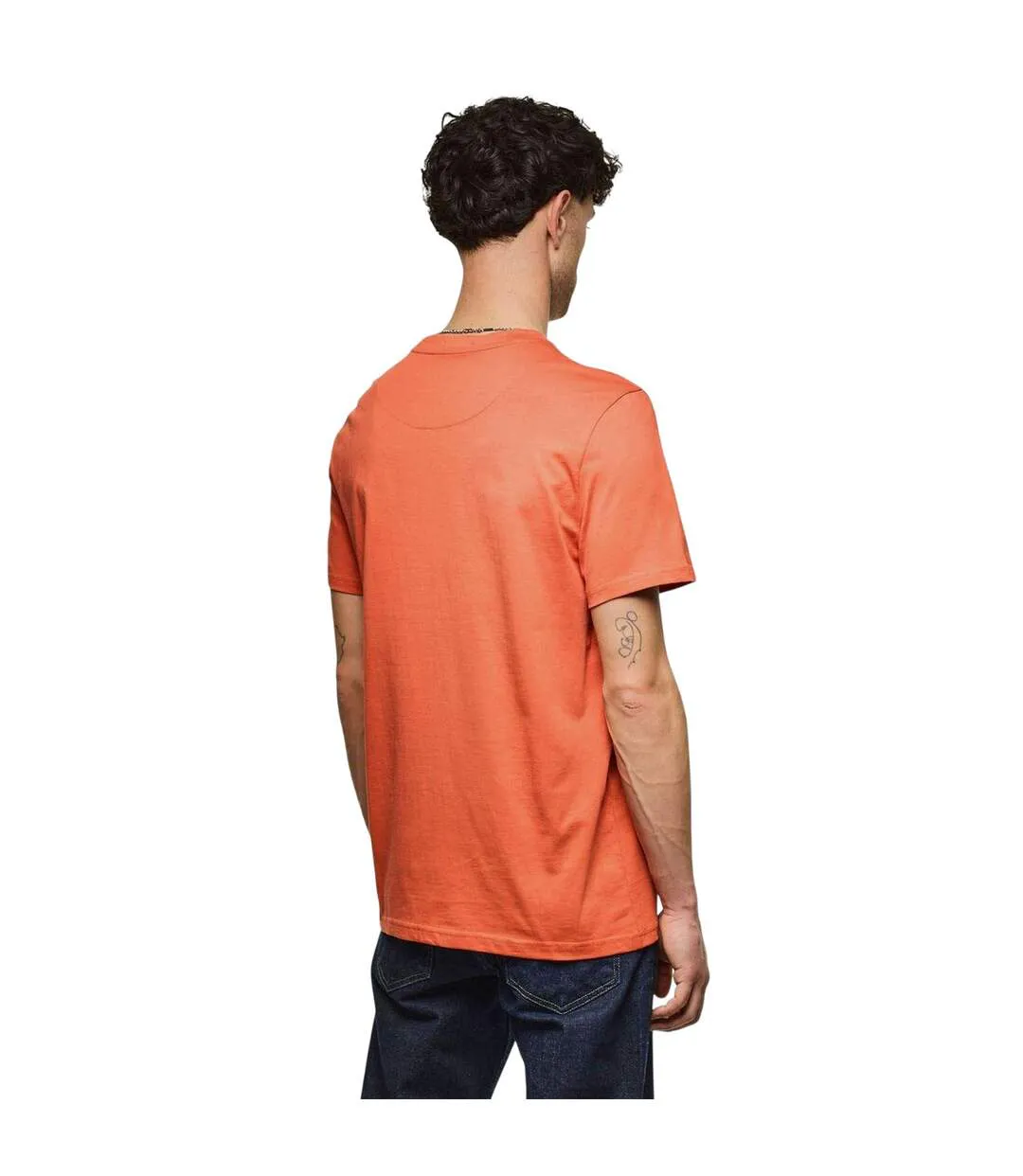 T-shirt Beach Badge Homme Orange Weekend Offender-3