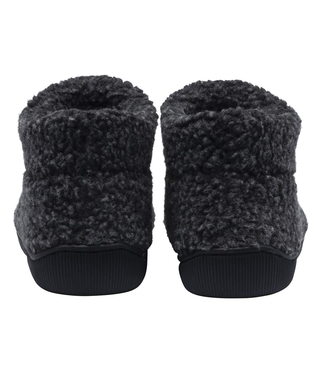 Dunlop - Chaussons bottines homme polaire teddy chauds anthracite-2