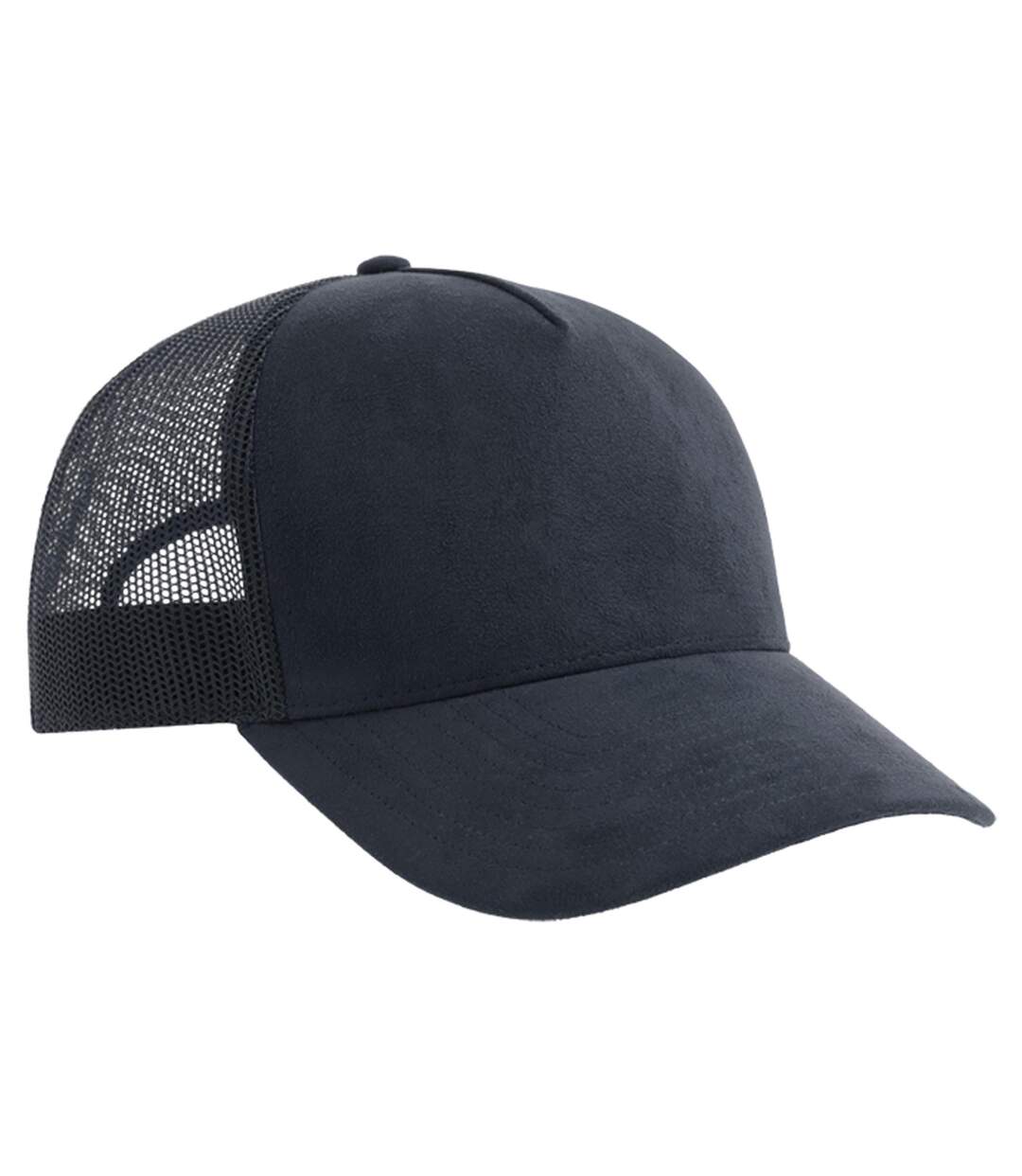 Unisex Adult Rapper 5 Panel Suede Sustainable Trucker Cap Navy Atlantis-2