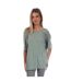 Womens/ladies Studio Oversized Yoga T-shirt Green Adidas-1