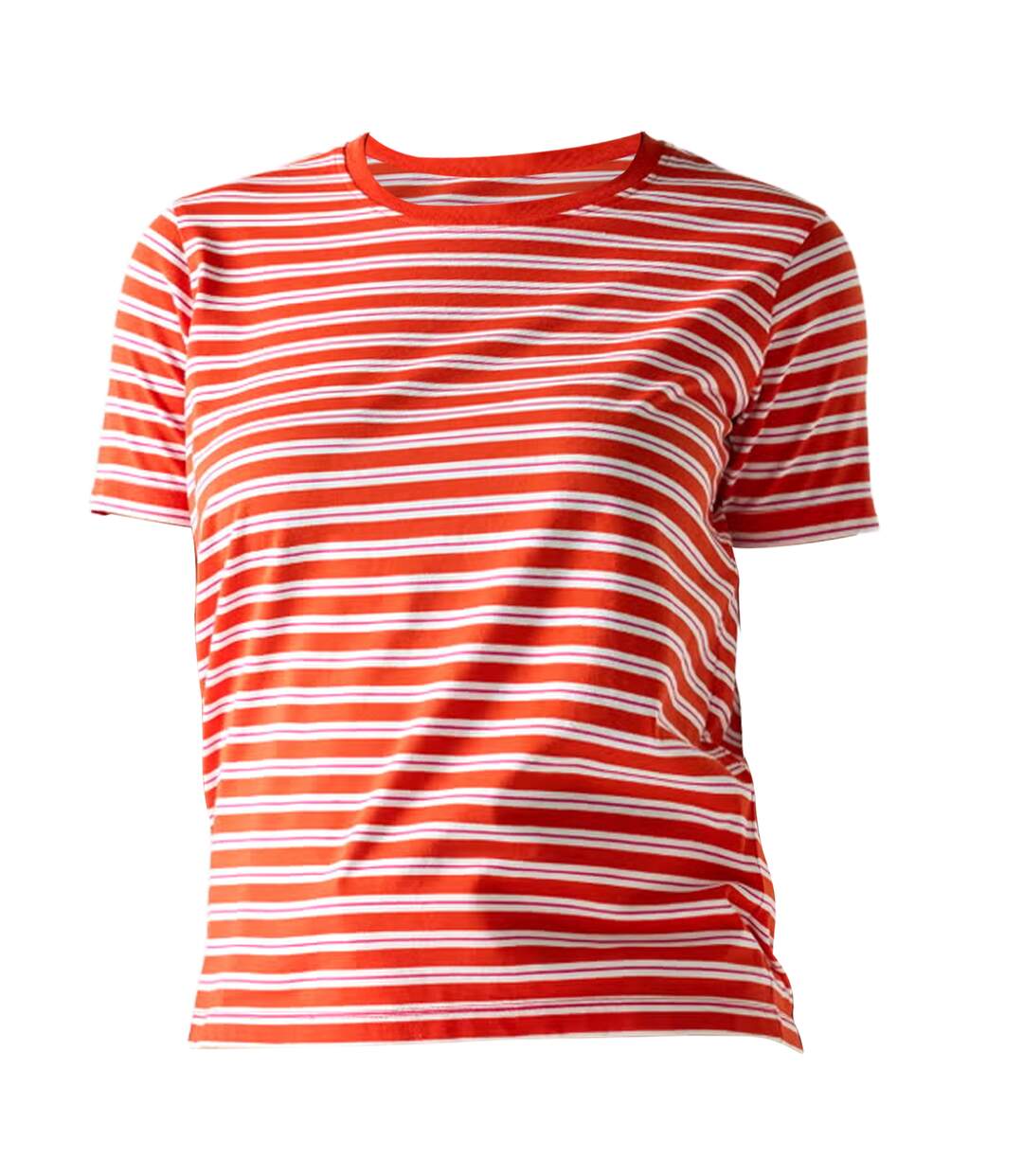 T-shirt Motif/style Rayé Bayletta Femme Orange Sanguine Regatta-2
