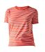 T-shirt Motif/style Rayé Bayletta Femme Orange Sanguine Regatta-2