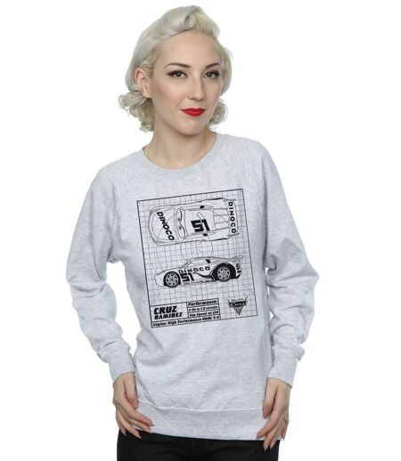 Disney Sweat-shirt Blueprint Femmes/Dames Cars Cruz Ramirez (Noir) - UTBI3268