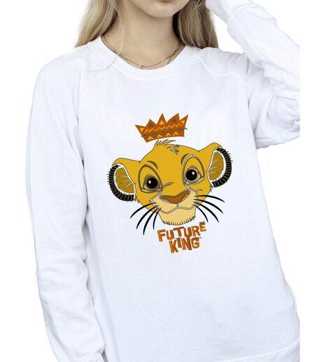 Disney - Sweat THE LION KING FUTURE KING - Femme (Blanc) - UTBI14277