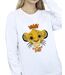 Disney - Sweat THE LION KING FUTURE KING - Femme (Blanc) - UTBI14277-3