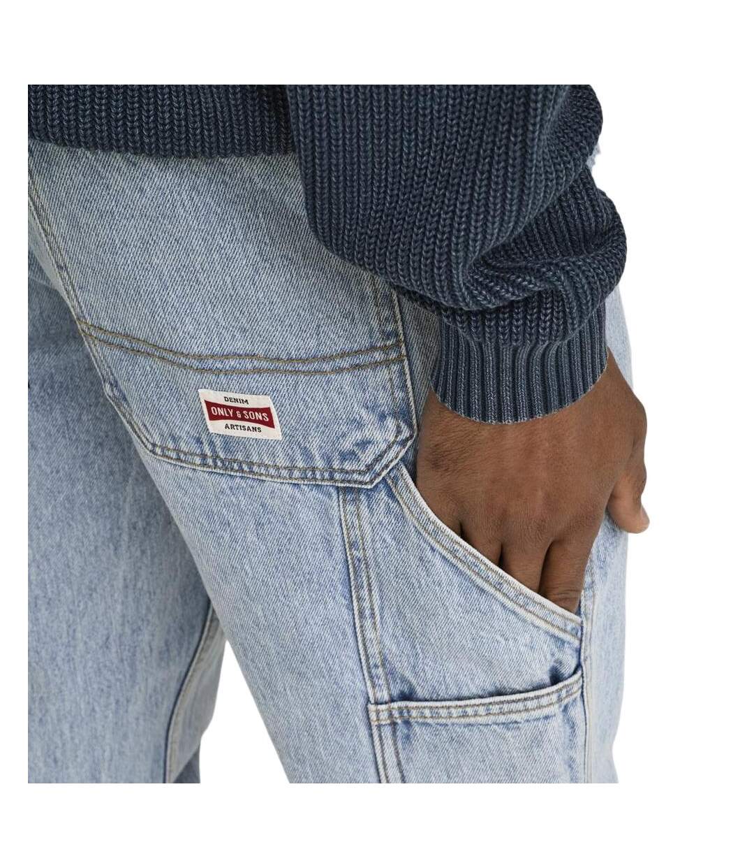 Jean droit bleu homme only & sons sedge straight - w30-l32-3