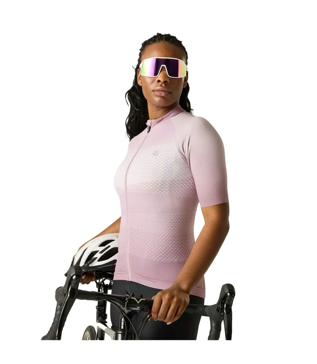 Maillot De Cyclisme Demi-manches Motif/style Impression Dégradée Lightning Femme Mauve Dare 2B-4